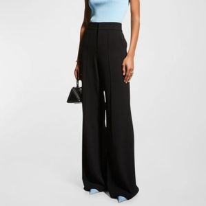 Alice + Olivia Dylan High Waisted Wide Leg Trouser Pants | Navy Blue Size 4